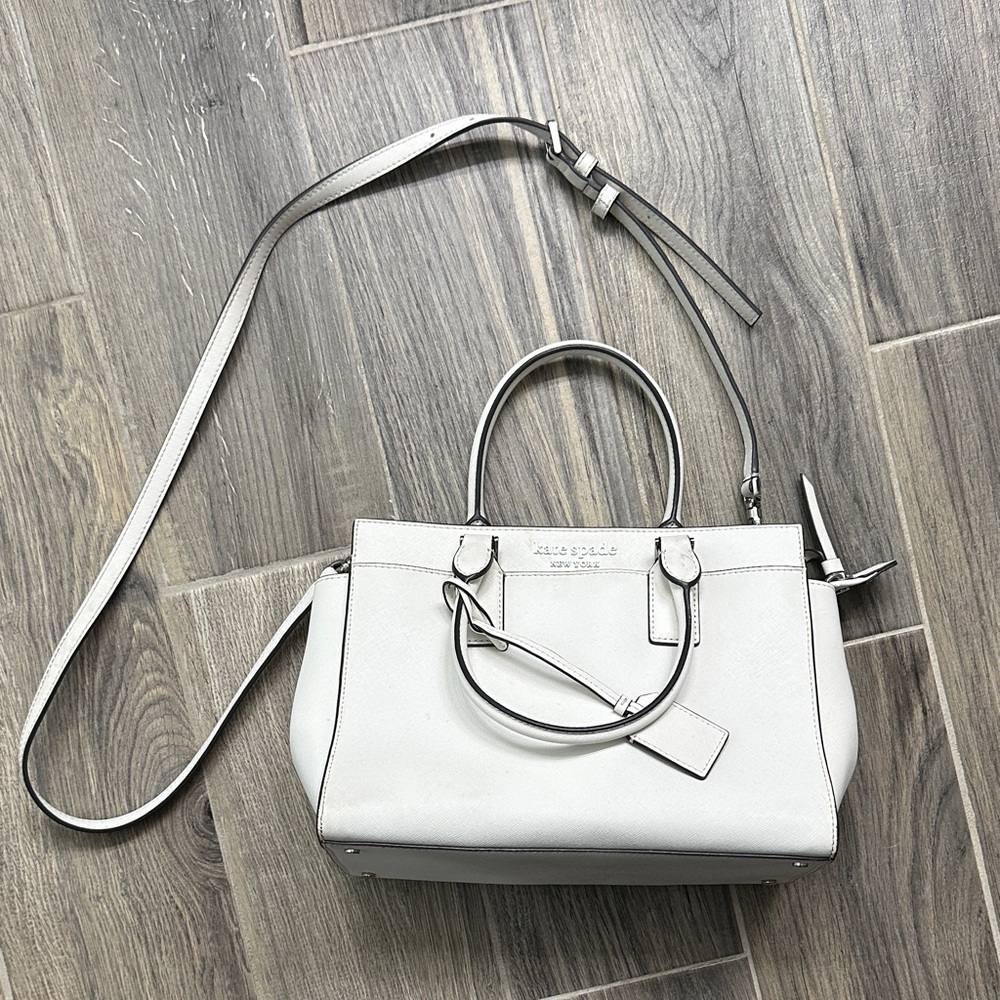 Kate Spade ♠️ White Leather Satchel